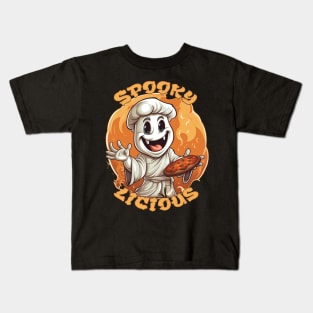 Vampire Ghost Pizza Chef Kids T-Shirt